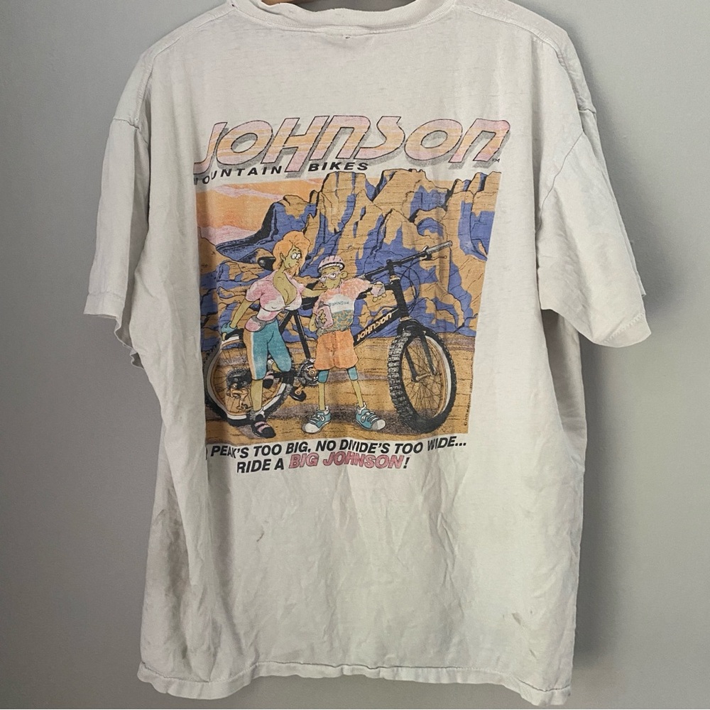 Big Johnson Mountain Bikes No Peaks Too Big Ride A Big Johnson t-shirt tee AS IS